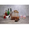 PICNIC TIME NFL Atlanta Falcons Sidecar 5-Piece Bar Tool Kit with Stand, Mixology Bartender and Travel Set with Cocktail Accessories, (Acacia Wood)