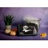 Picnic TIME Disney Nightmare Before Christmas Zero Blanket Tote Picnic Blanket, Folding Outdoor Beach and Camping Blanket with Carry Tote and Zipper Pocket, Water Resistant Fleece, (Black)