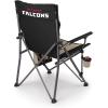 Picnic TIME NFL Atlanta Falcons Big Bear XXL Camp Chair with Cooler, Heavy Duty Beach Chair, 500 lb Capacity Camping Chair with Carry Bag, (Black)