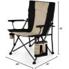 Picnic TIME NFL Carolina Panthers Big Bear XXL Camp Chair with Cooler, Heavy Duty Beach Chair, 500 lb Capacity Camping Chair with Carry Bag, (Black)