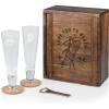 PICNIC TIME Disney Nightmare Before Christmas Jack & Sally Drinking Glasses Gift Set, Nightmare Before Christmas Gifts, (Acacia Wood)(Disney Nightmare Before Christmas Jack & Sally – Acacia Wood)