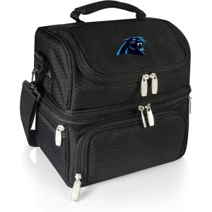 PICNIC TIME Black Carolina Panthers Pranzo Lunch Tote