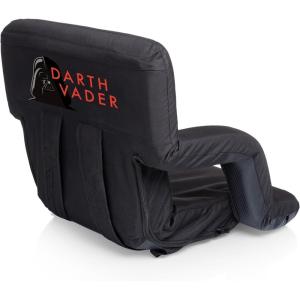 PICNIC TIME Disney Minnie Mouse Ventura Reclining Stadium Seat with Back Support, Bleacher Seat, Beach Floor Chair, (Red), Disney Minnie Mouse – Red, 20 x 2 x 32((Star Wars Darth Vader – Black))