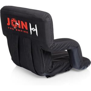 PICNIC TIME Disney Minnie Mouse Ventura Reclining Stadium Seat with Back Support, Bleacher Seat, Beach Floor Chair, (Red), Disney Minnie Mouse – Red, 20 x 2 x 32((Star Wars Empire – Black))