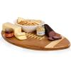 PICNIC TIME Touchdown! Cutting Board with Gourmet Gift Pack, Novelty Charcuterie Board Set with Food Gift Set, Football-Inspired Durable Wood Serving Platter and Charcuterie Set for Cutting, (Bamboo)