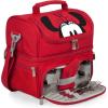 PICNIC TIME Disney Nightmare Before Christmas Jack Pranzo Lunch Bag, Insulated Lunch Box with Utensil Set, Lunch Cooler Bag, (Black)(Disney Minnie Mouse – Red)