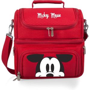 PICNIC TIME Disney Nightmare Before Christmas Jack Pranzo Lunch Bag, Insulated Lunch Box with Utensil Set, Lunch Cooler Bag, (Black)(Disney Mickey Mouse – Red)