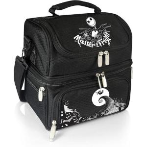 PICNIC TIME Disney Nightmare Before Christmas Jack Pranzo Lunch Bag, Insulated Lunch Box with Utensil Set, Lunch Cooler Bag, (Black)(Disney Nightmare Before Christmas Jack Master of Fright – Black)