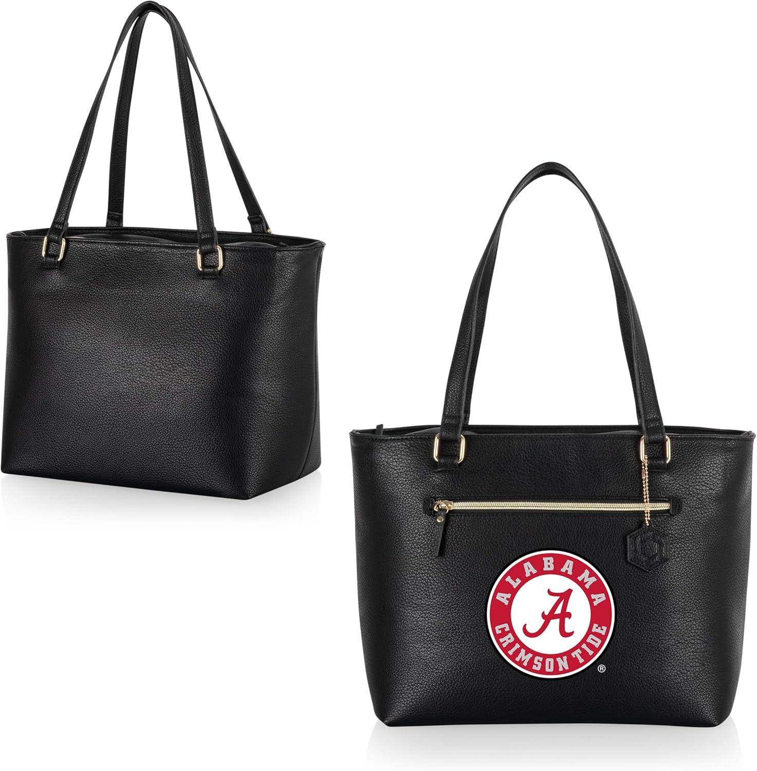 image:imageOniva PICNIC TIME NCAA Alabama Crimson Tide Uptown Cooler Tote Bag Insulated Lunch Bag Stylish Beach Bag Soft Cooler Black