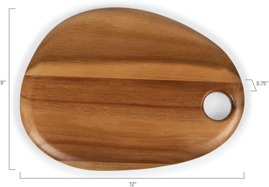 image:imagePICNIC TIME Disney Little Mermaid Pebble Serving Board Ariel Inspired Acacia Wood Charcuterie and Cheese Board with Hanging Cutout for Entertaining and Display Natural Brown