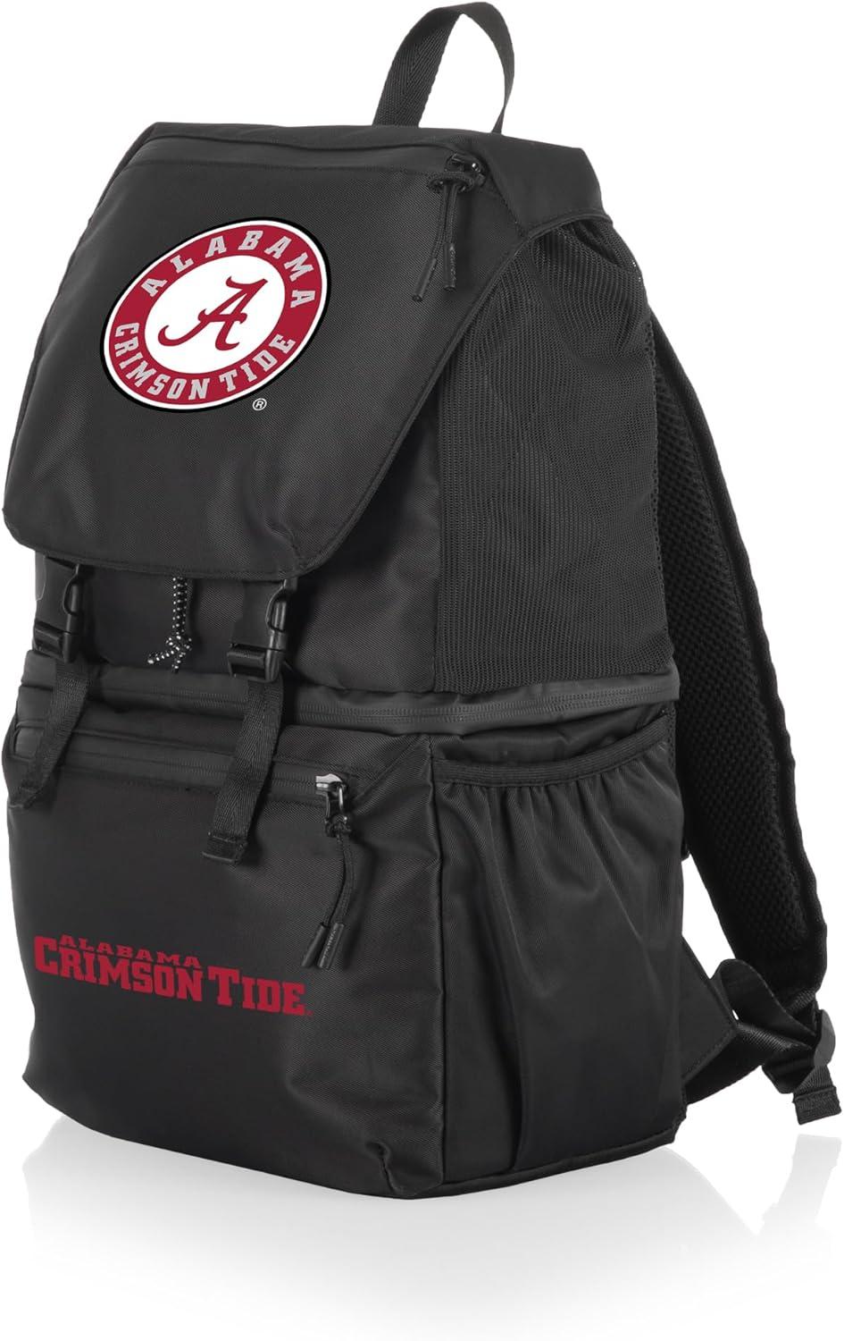 image:imagePICNIC TIME NCAA Alabama Crimson Tide Tarana Backpack Cooler Made with Recycled Material Soft Cooler Backpack Upcycled Cooler Bag Carbon Black