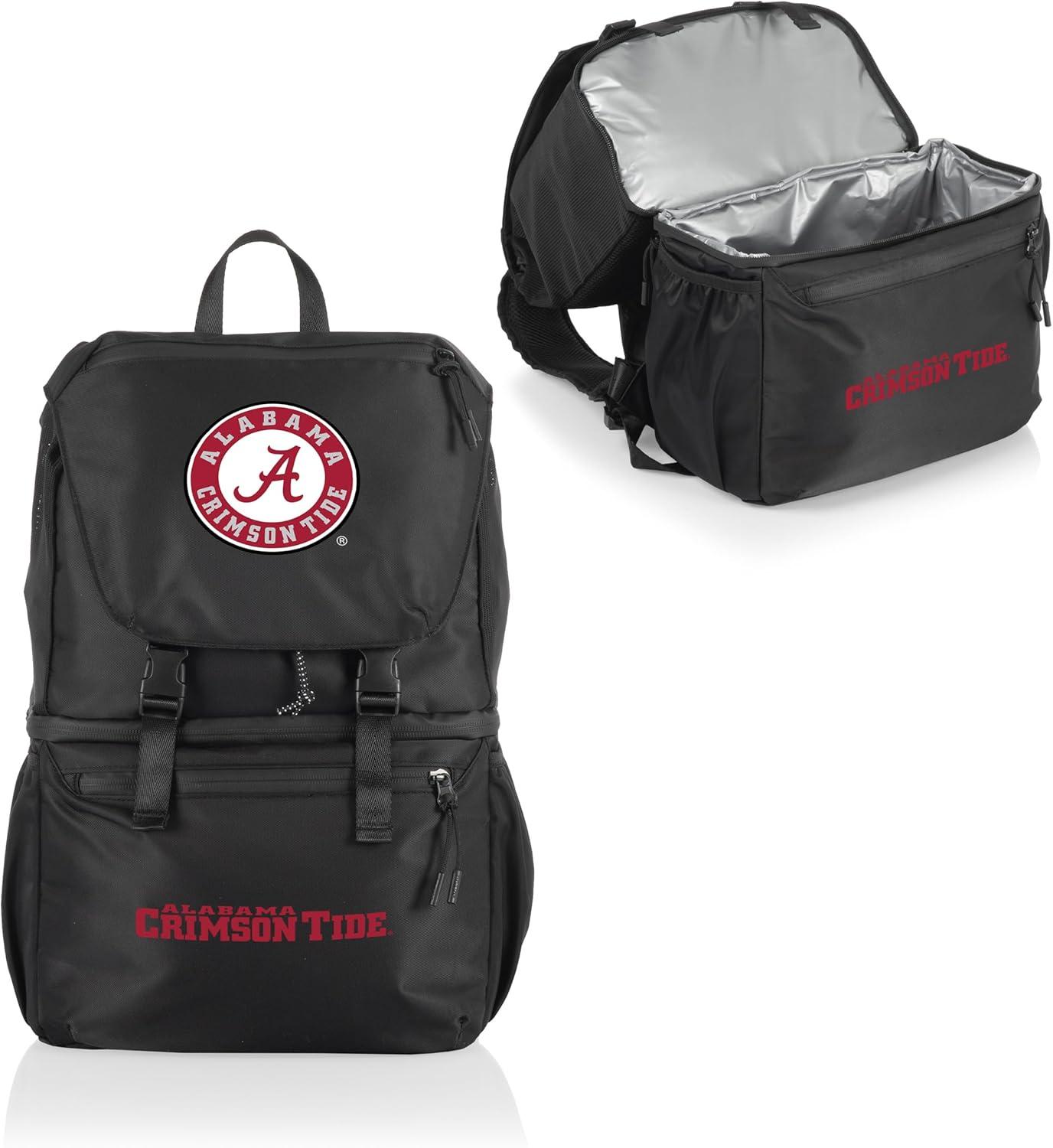 image:imagePICNIC TIME NCAA Alabama Crimson Tide Tarana Backpack Cooler Made with Recycled Material Soft Cooler Backpack Upcycled Cooler Bag Carbon Black