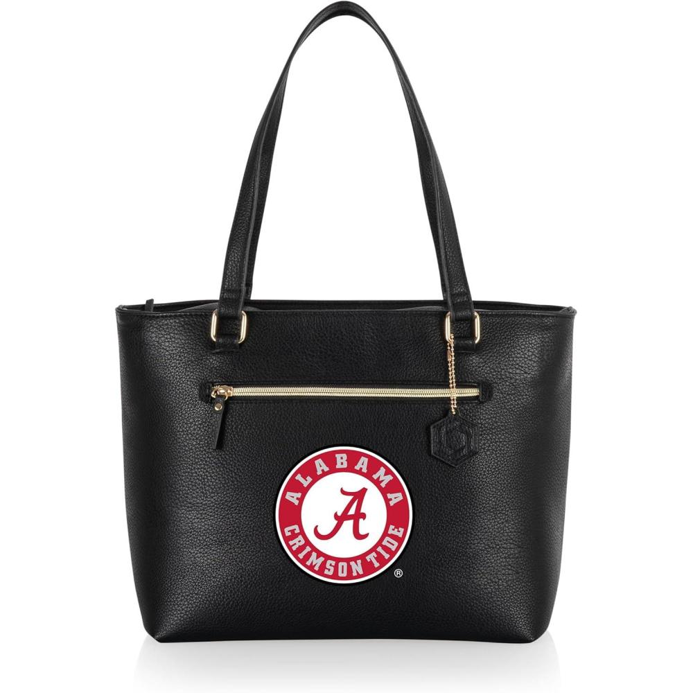 image:imageOniva PICNIC TIME NCAA Alabama Crimson Tide Uptown Cooler Tote Bag Insulated Lunch Bag Stylish Beach Bag Soft Cooler Black