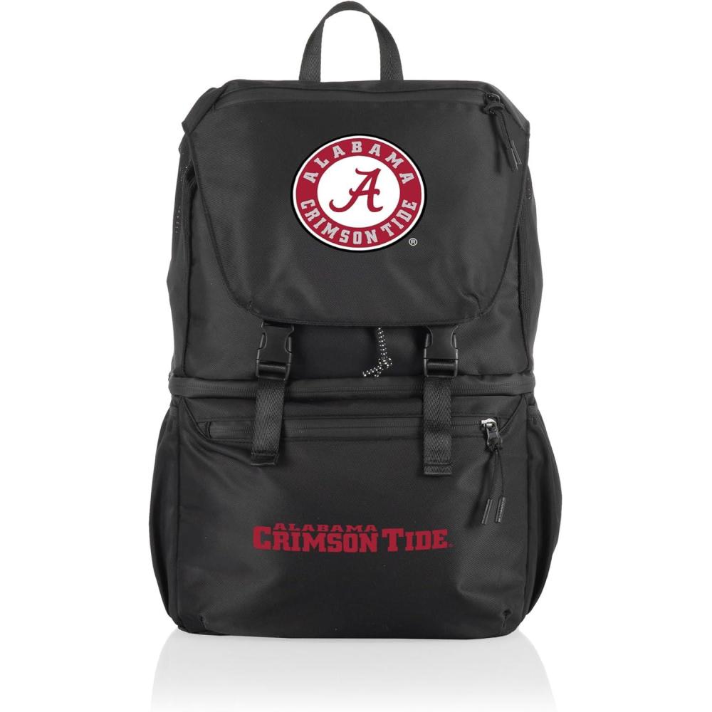 image:imagePICNIC TIME NCAA Alabama Crimson Tide Tarana Backpack Cooler Made with Recycled Material Soft Cooler Backpack Upcycled Cooler Bag Carbon Black