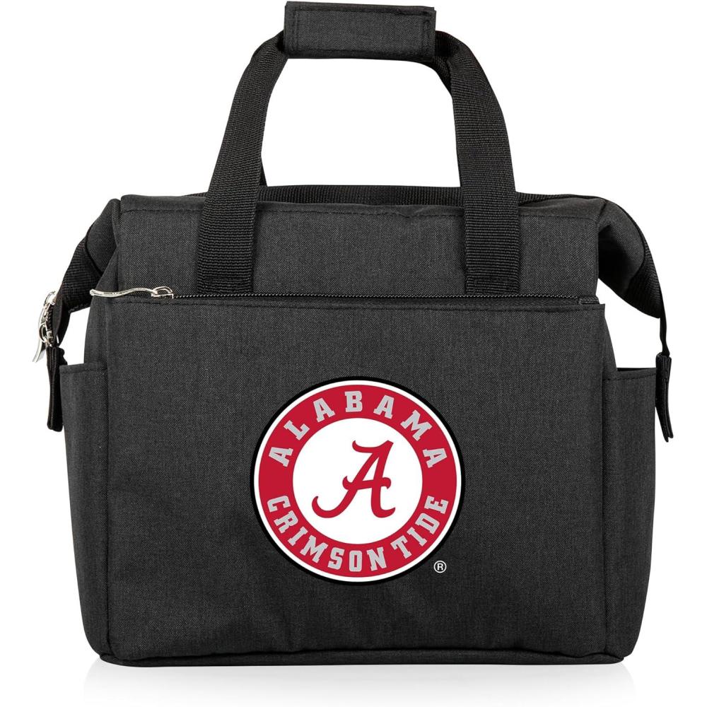 image:imagePicnic TIME NCAA Alabama Crimson Tide On The Go Lunch Bag Cooler Soft Cooler Lunch Box Insulated Lunch Bag Black