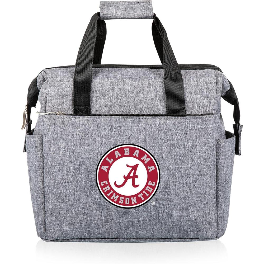 image:imagePicnic TIME NCAA Alabama Crimson Tide On The Go Lunch Bag Cooler Soft Cooler Lunch Box Insulated Lunch Bag Heathered Gray