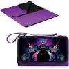 PICNIC TIME Disney The Little Mermaid Ursula Blanket Tote Picnic Blanket, Folding Outdoor Beach and Camping Blanket with Carry Tote and Zipper Pocket, Water Resistant Fleece, (Purple with Black Flap)