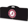 PICNIC TIME NCAA Alabama Crimson Tide Folding Picnic Table with 4 Seats, Camping Table, Outdoor Table with Umbrella Hole, (Black)