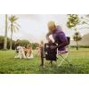 PICNIC TIME NCAA Alabama Crimson Tide Sports Chair with Side Table, Beach Chair, Camp Chair for Adults, (Black)(Black)