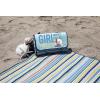 PICNIC TIME ONIVA – a Brand – Little Mermaid – Blanket Tote Outdoor Picnic Blanket, St. Tropez Collection – Sky Blue with Multi Stripe Pattern