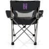 Picnic TIME NCAA Alabama Crimson Tide Campsite Camping Chair, Picnic Chair, Outdoor Folding Chair with Carry Bag, Beach Chair, (Black with Gray Accents)(Northwestern Wildcats)
