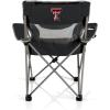 Picnic TIME NCAA Alabama Crimson Tide Campsite Camping Chair, Picnic Chair, Outdoor Folding Chair with Carry Bag, Beach Chair, (Black with Gray Accents)(Texas Tech Red Raiders)