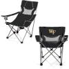 Picnic TIME NCAA Alabama Crimson Tide Campsite Camping Chair, Picnic Chair, Outdoor Folding Chair with Carry Bag, Beach Chair, (Black with Gray Accents)(Wake Forest Demon Deacons)