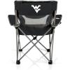 Picnic TIME NCAA Alabama Crimson Tide Campsite Camping Chair, Picnic Chair, Outdoor Folding Chair with Carry Bag, Beach Chair, (Black with Gray Accents)(West Virginia Mountaineers)