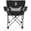 Picnic TIME NCAA Alabama Crimson Tide Campsite Camping Chair, Picnic Chair, Outdoor Folding Chair with Carry Bag, Beach Chair, (Black with Gray Accents)(Wisconsin Badgers)