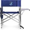 PICNIC TIME NCAA Alabama Crimson Tide Sports Chair with Side Table, Beach Chair, Camp Chair for Adults, (Black)(Navy Blue)