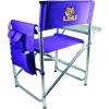 PICNIC TIME NCAA Alabama Crimson Tide Sports Chair with Side Table, Beach Chair, Camp Chair for Adults, (Black)(Purple)
