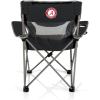 Picnic TIME NCAA Alabama Crimson Tide Campsite Camping Chair, Picnic Chair, Outdoor Folding Chair with Carry Bag, Beach Chair, (Black with Gray Accents)(Alabama Crimson Tide)
