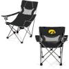 Picnic TIME NCAA Alabama Crimson Tide Campsite Camping Chair, Picnic Chair, Outdoor Folding Chair with Carry Bag, Beach Chair, (Black with Gray Accents)(Iowa Hawkeyes)