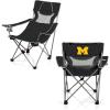 Picnic TIME NCAA Alabama Crimson Tide Campsite Camping Chair, Picnic Chair, Outdoor Folding Chair with Carry Bag, Beach Chair, (Black with Gray Accents)(Michigan Wolverines)