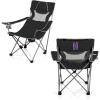 Picnic TIME NCAA Alabama Crimson Tide Campsite Camping Chair, Picnic Chair, Outdoor Folding Chair with Carry Bag, Beach Chair, (Black with Gray Accents)(Northwestern Wildcats)