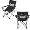 Picnic TIME NCAA Alabama Crimson Tide Campsite Camping Chair, Picnic Chair, Outdoor Folding Chair with Carry Bag, Beach Chair, (Black with Gray Accents)(Purdue Boilermakers)
