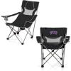 Picnic TIME NCAA Alabama Crimson Tide Campsite Camping Chair, Picnic Chair, Outdoor Folding Chair with Carry Bag, Beach Chair, (Black with Gray Accents)(TCU Horned Frogs)