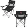 Picnic TIME NCAA Alabama Crimson Tide Campsite Camping Chair, Picnic Chair, Outdoor Folding Chair with Carry Bag, Beach Chair, (Black with Gray Accents)(Texas Tech Red Raiders)