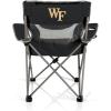 Picnic TIME NCAA Alabama Crimson Tide Campsite Camping Chair, Picnic Chair, Outdoor Folding Chair with Carry Bag, Beach Chair, (Black with Gray Accents)(Wake Forest Demon Deacons)