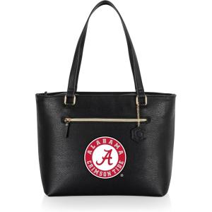 Oniva PICNIC TIME NCAA Alabama Crimson Tide Uptown Cooler Tote Bag, Insulated Lunch Bag, Stylish Beach Bag Soft Cooler, (Black)