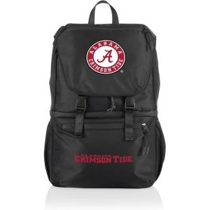 PICNIC TIME NCAA Alabama Crimson Tide Tarana Backpack Cooler Made with Recycled Material, Soft Cooler Backpack, Upcycled Cooler Bag, (Carbon Black)