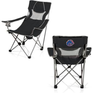 Picnic TIME NCAA Alabama Crimson Tide Campsite Camping Chair, Picnic Chair, Outdoor Folding Chair with Carry Bag, Beach Chair, (Black with Gray Accents)(Boise State Broncos)