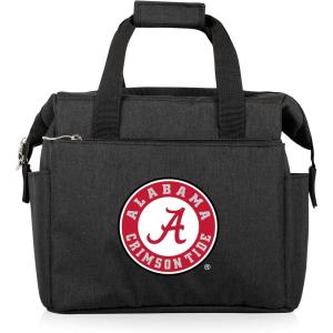 Picnic TIME NCAA Alabama Crimson Tide On The Go Lunch Bag Cooler, Soft Cooler Lunch Box, Insulated Lunch Bag, (Black)