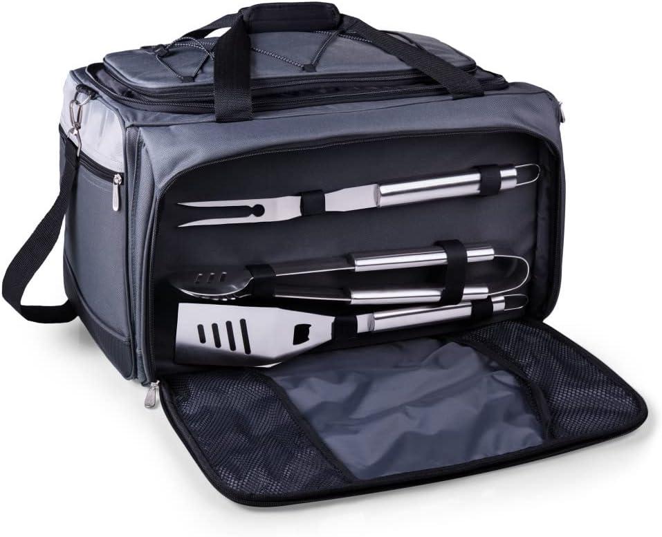 image:imagePICNIC TIME ONIVA a Brand Arizona State Sun Devils Buccaneer Portable Charcoal Grill amp Cooler Tote Black with Gray Accents