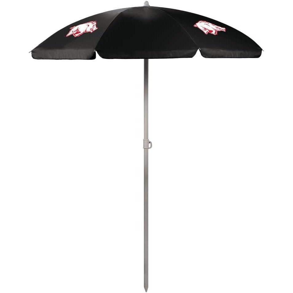 image:imagePICNIC TIME NCAA Arkansas Razorbacks Outdoor Canopy Sunshade Beach Umbrella 55  Small Patio Umbrella  Beach Chair Umbrella