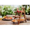 PICNIC TIME NCAA 3 Tiered Serving Tray, Charcuterie Boards, Wood Serving Platters, (Acacia Wood)(Ole Miss Rebels)
