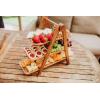PICNIC TIME NCAA 3 Tiered Serving Tray, Charcuterie Boards, Wood Serving Platters, (Acacia Wood)(Ole Miss Rebels)
