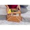 PICNIC TIME NCAA App State Mountaineers Poppy Personal Picnic Basket, Insulated Lunch Bag, Retro Lunch Box, (Beige)