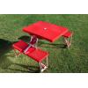 PICNIC TIME NCAA Arkansas Razorbacks Football Field Folding Picnic Table – Camping Table – Outdoor Table with Umbrella Hole, (Red)