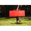 PICNIC TIME NCAA Arkansas Razorbacks Football Field Folding Picnic Table – Camping Table – Outdoor Table with Umbrella Hole, (Red)